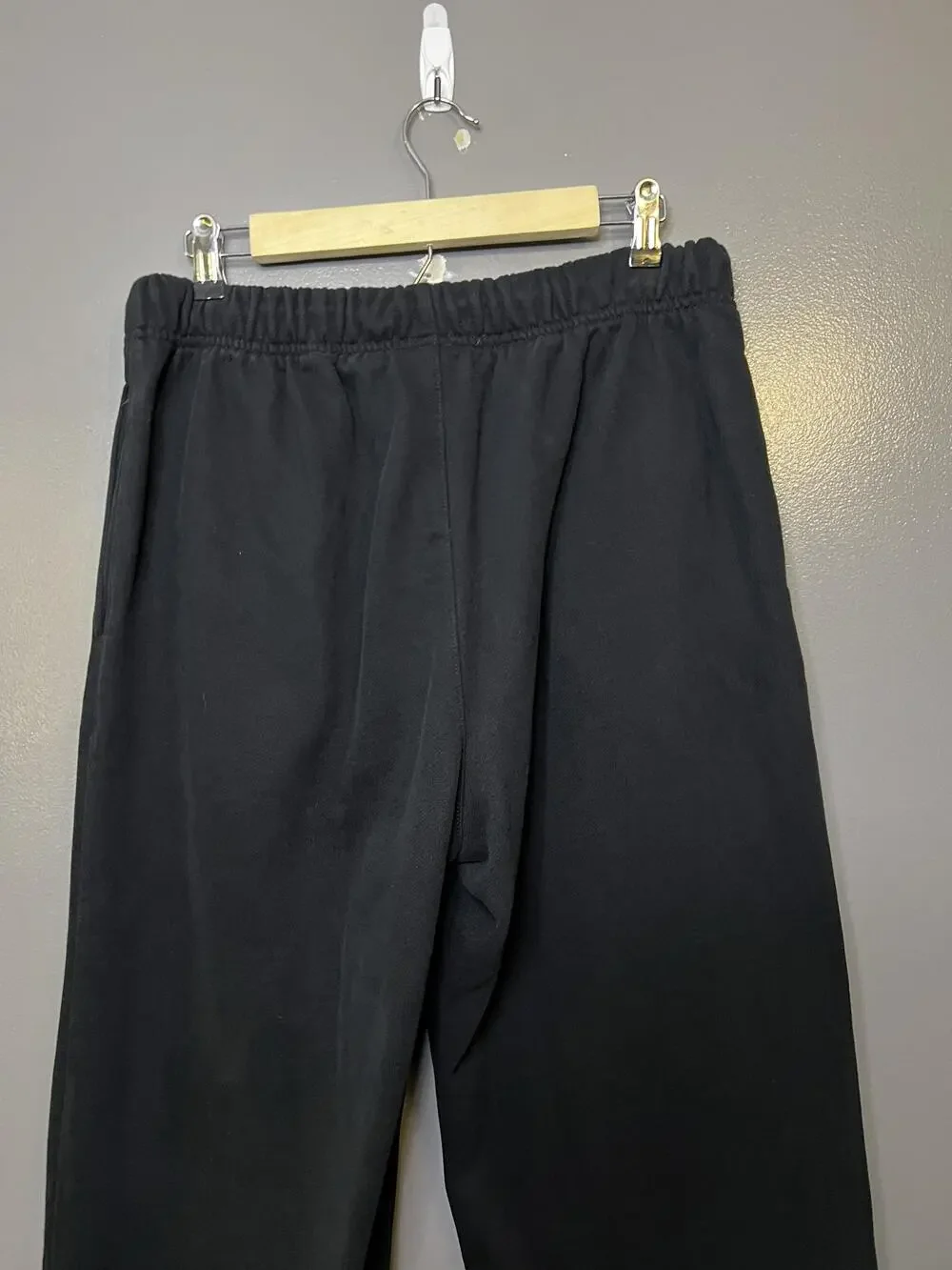 Illume Sweatpants Heavyweight Mens Medium Black Fleece Straight Leg Elastic